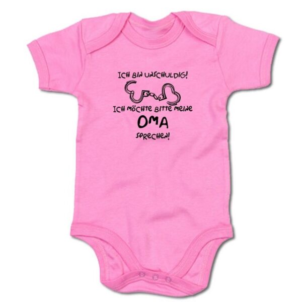 G-graphics Kurzarmbody Baby Body - Ich bin unschuldig! Ich möchte bitte meine Oma sprechen! mit Spruch / Sprüche • Babykleidung • Geschenk zur Geburt / Taufe / Babyshower / Babyparty • Strampler