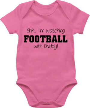 Shirtracer Shirtbody Shh...I'm watching football with Daddy! - schwarz Sport & Bewegung Baby