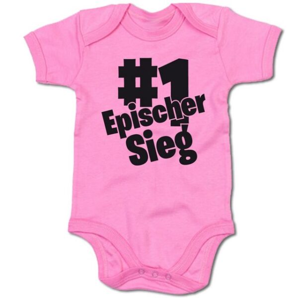 G-graphics Kurzarmbody Baby Body - #1 Epischer Sieg mit Spruch / Sprüche • Babykleidung • Geschenk zur Geburt / Taufe / Babyshower / Babyparty • Strampler