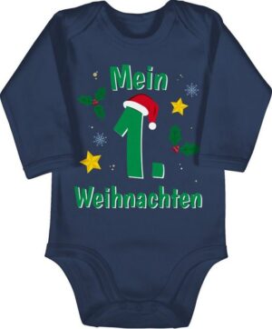 Shirtracer Shirtbody Mein 1. Weihnachten grün Weihnachten Kleidung Baby