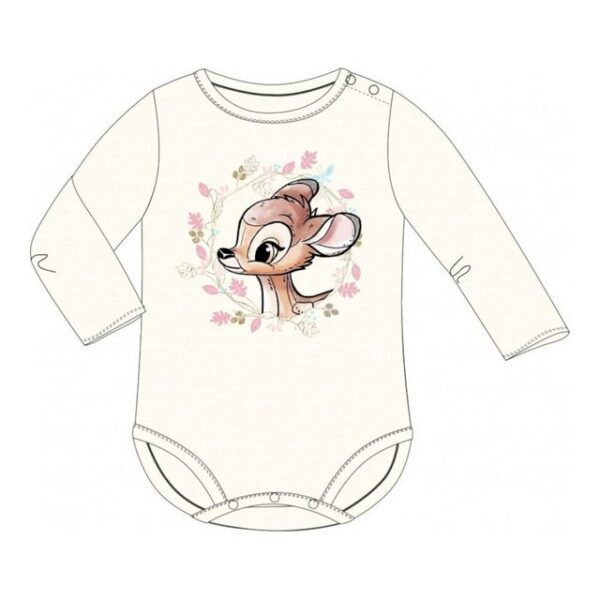 Disney Baby Langarmwickelbody Langarm-Body für Babys / Kleinkinder - Bambi Motiv - Weich & Komfortab