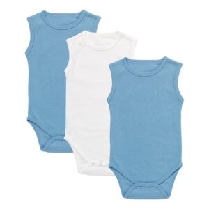 Schlummersack Kurzarmbody Baby-Bodys Ärmellos 3er-Pack OEKO-TEX zertifiziert