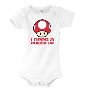 Youth Designz Kurzarmbody Baby Body Strampler Pilz Power Up in tollem Design