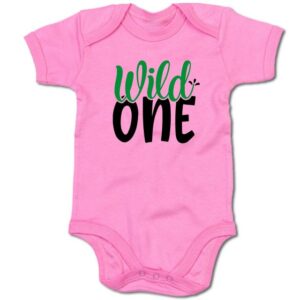 G-graphics Kurzarmbody Wild one Baby Body mit Spruch / Sprüche / Print / Motiv