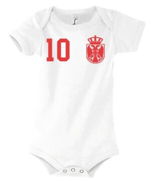 Youth Designz Kurzarmbody Serbien Kinder Baby Body Strampler mit trendigem Motiv