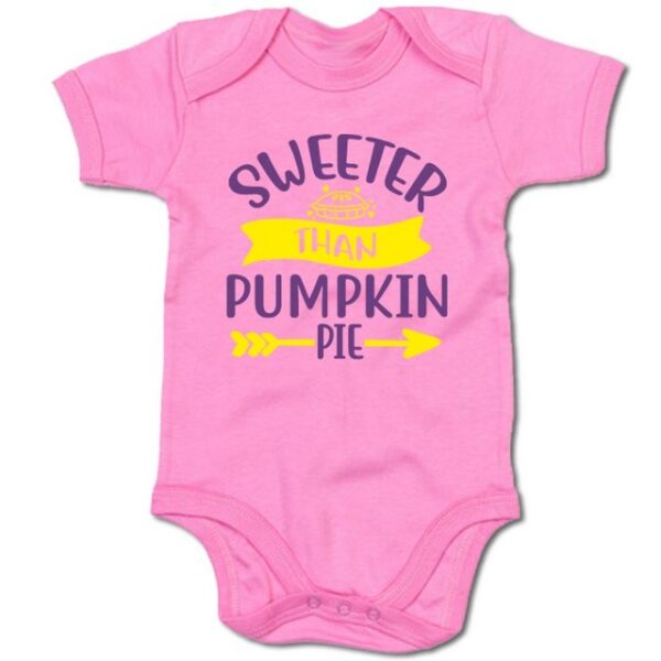 G-graphics Kurzarmbody Baby Body - Sweeter than pumpkin Pie mit Spruch / Sprüche • Babykleidung • Geschenk zur Geburt / Taufe / Babyshower / Babyparty • Strampler