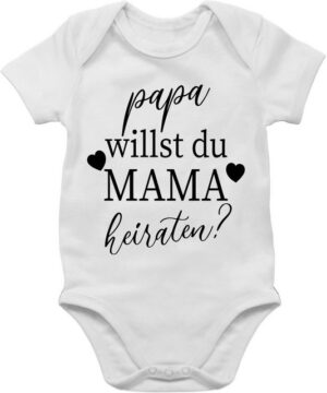 Shirtracer Shirtbody Papa willst du Mama heiraten - Baby Heiratsantrag Willst Du meine Mama Hochzeit - Baby