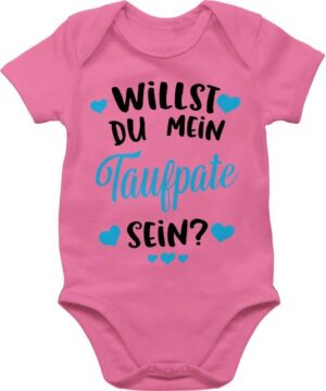 Shirtracer Shirtbody Willst du mein Taufpate sein? - hellblau Sprüche Baby