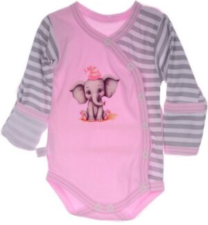 La Bortini Wickelbody Baby Body Langarmbody 44 50 56 62 68 74