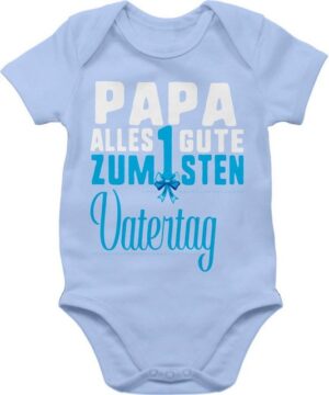 Shirtracer Shirtbody Papa alles Guten zum 1sten Vatertag blau Geschenk Vatertag Baby