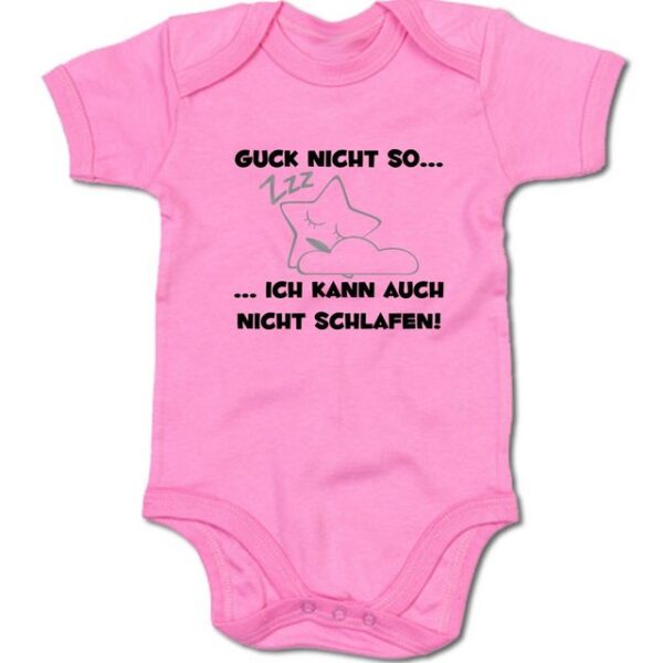 G-graphics Kurzarmbody Baby Body - Guck nicht so... ich kann auch nicht schlafen! mit Spruch / Sprüche • Babykleidung • Geschenk zur Geburt / Taufe / Babyshower / Babyparty • Strampler