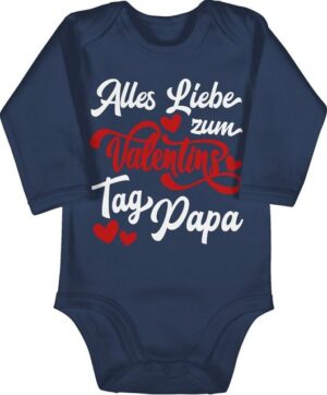 Shirtracer Shirtbody Alles liebe zum Valentinstag Papa - weiß/rot Valentinstag Geschenk Baby