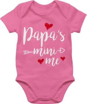 Shirtracer Shirtbody Papas Papa Mini Me - Ich liebe Dich Papa Geschenk Vatertag Baby