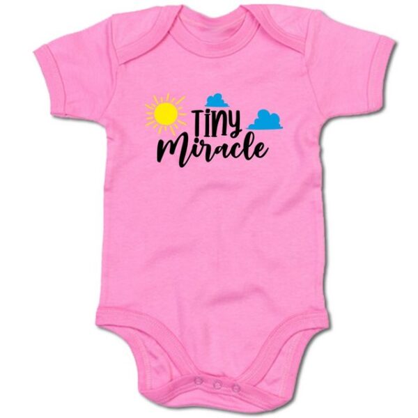 G-graphics Kurzarmbody Baby Body - Tiny Miracle mit Spruch / Sprüche • Babykleidung • Geschenk zur Geburt / Taufe / Babyshower / Babyparty • Strampler