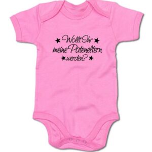 G-graphics Kurzarmbody Baby Body - Wollt Ihr meine Pateneltern werden? mit Spruch / Sprüche • Babykleidung • Geschenk zur Geburt / Babyshower / Babyparty / als Überraschung • Strampler