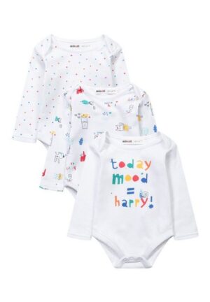 MINOTI Langarmbody 3er-Pack Langarm-Bodysuits (0-12m)