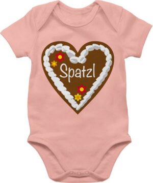 Shirtracer Shirtbody Lebkuchenherz Spatzl Mode für Oktoberfest Baby Outfit