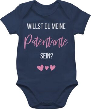 Shirtracer Shirtbody Willst du meine Patentante sein? Rosa Patentante