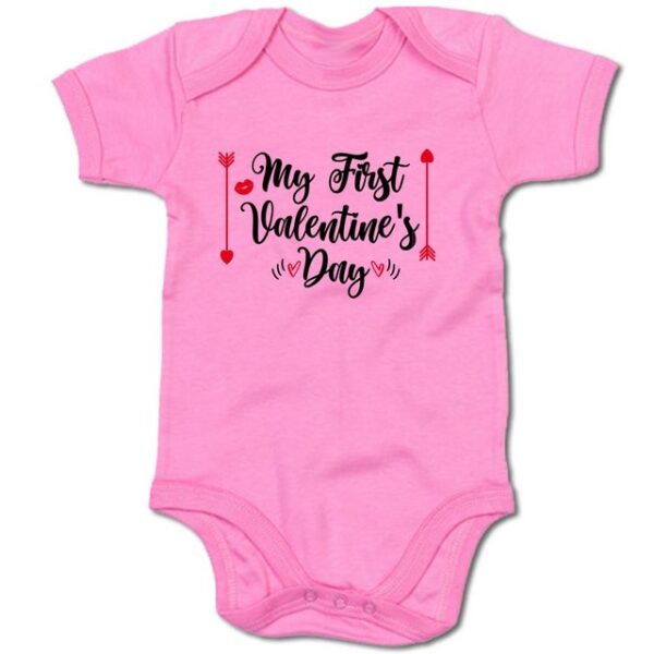 G-graphics Kurzarmbody Baby Body - My first Valentines Day mit Spruch / Sprüche • Babykleidung • Geschenk zum Valentinstag • Strampler