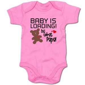 G-graphics Kurzarmbody Baby Body - Baby is loading! Du wirst Papa! mit Spruch / Sprüche • Babykleidung • Geschenk für den Papa „to be“ • Strampler