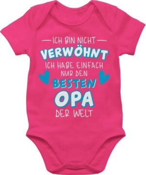 Shirtracer Shirtbody Ich bin nicht verwöhnt - Ich habe einfach nur den besten Opa der Welt Sprüche Baby