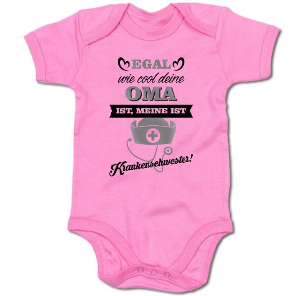 G-graphics Kurzarmbody Baby Body - Egal wie cool deine Oma ist