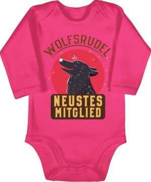 Shirtracer Shirtbody Wolfsrudel Neustes Mitglied Strampler Baby Mädchen & Junge