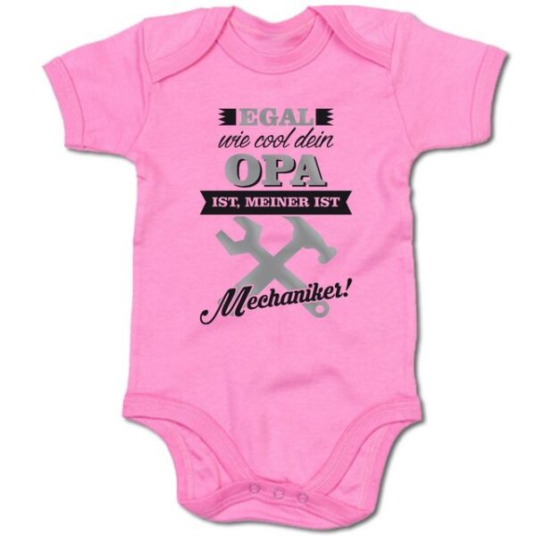 G-graphics Kurzarmbody Baby Body - Egal wie cool dein Opa ist