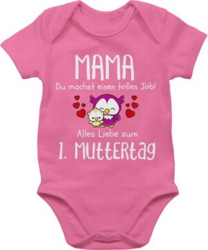 Shirtracer Shirtbody 1. Muttertag I Mama du machst einen tollen Job (1-tlg) Muttertagsgeschenk