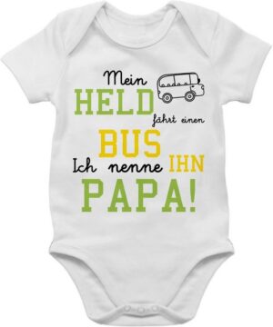 Shirtracer Shirtbody Mein Held fährt Bus Sprüche Baby