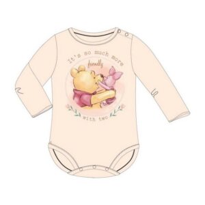 Disney Baby Langarmwickelbody Winnie Puuh Langarm-Body für Mädchen in Peach