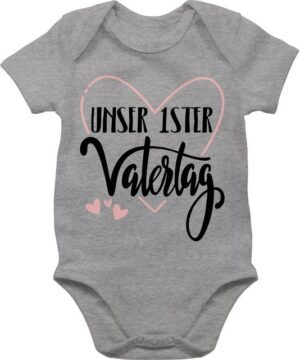 Shirtracer Shirtbody Unser erster Vatertag I Geschenk Vatertag Baby