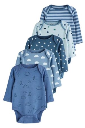 Next Langarmbody Langärmelige Babybodys im 5er-Pack (5-tlg)