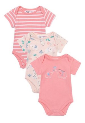 MINOTI Kurzarmbody 3er-Pack Bodys (0-12m)