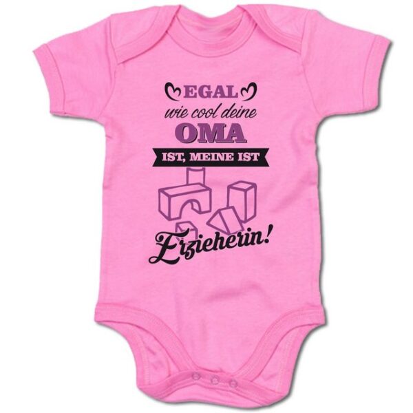 G-graphics Kurzarmbody Baby Body - Egal wie cool deine Oma ist