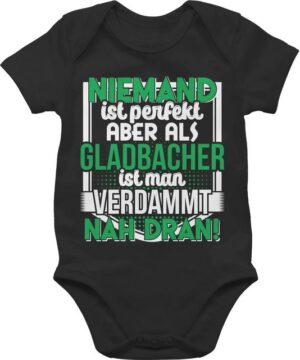 Shirtracer Shirtbody Niemand ist perfekt Gladbacher Baby Länder Wappen