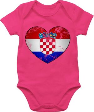 Shirtracer Shirtbody Kroatien Croatia 2024 Fussball EM Fanartikel Baby