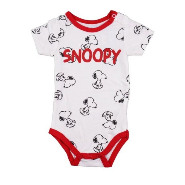 Snoopy Kurzarmwickelbody Snoopy Love Baby Kleinkind kurzarm Body Strampler Gr. 68 bis 92