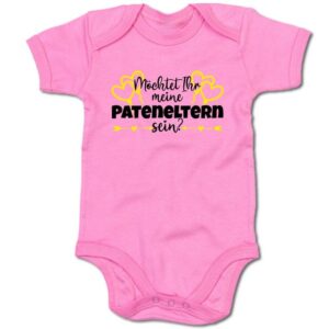 G-graphics Kurzarmbody Baby Body - Möchtet Ihr meine Pateneltern sein? mit Spruch / Sprüche • Babykleidung • Geschenk zur Geburt / Taufe / Babyshower / Babyparty • Strampler