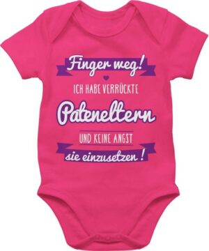 Shirtracer Shirtbody Finger weg! - Ich habe verrückte Pateneltern - lila Patentante