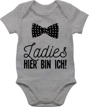 Shirtracer Shirtbody Ladies hier bin ich Fliege Sprüche Baby