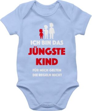 Shirtracer Shirtbody Ich bin das jüngste Kind. Für mich gelten die Regeln nicht Sprüche Baby