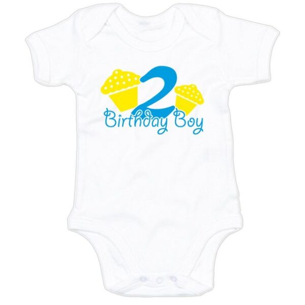 G-graphics Kurzarmbody Baby Body - 2 – Birthday Boy mit Spruch / Sprüche • Babykleidung • Geschenk zum Geburtstag • Strampler