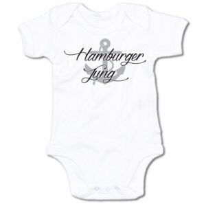 G-graphics Kurzarmbody Baby Body - Hamburger Jung mit Spruch / Sprüche • Babykleidung • Geschenk zur Geburt / Taufe / Babyshower / Babyparty • Strampler