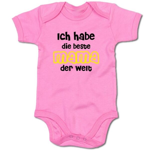 G-graphics Kurzarmbody Baby Body - Ich habe die beste Mama der Welt mit Spruch / Sprüche • Babykleidung • Geschenk zum Muttertag / zur Geburt / Taufe / Babyshower / Babyparty • Strampler