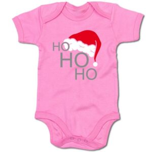 G-graphics Kurzarmbody Ho Ho Ho – Weihnachtsmannmütze Baby Body mit Print / Motiv