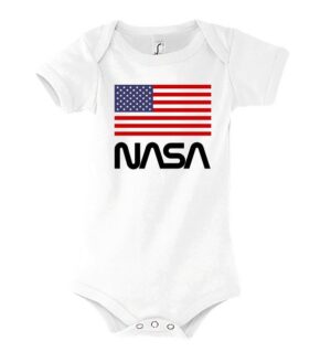 Youth Designz Kurzarmbody Baby Body Strampler NASA USA mit niedlichem Frontprint