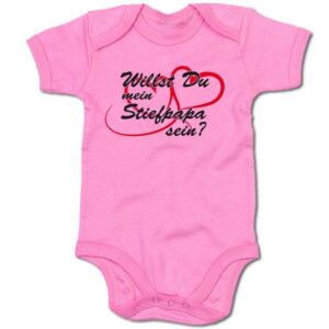 G-graphics Kurzarmbody Baby Body - Willst Du mein Stiefpapa sein? mit Spruch/Sprüche • Geschenk zur Geburt/Babyparty