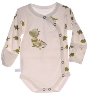 La Bortini Wickelbody Baby Body Langarmbody aus reiner Baumwolle