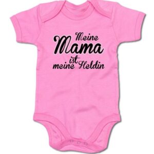 G-graphics Kurzarmbody Baby Body - Meine Mama ist meine Heldin mit Spruch / Sprüche • Babykleidung • Geschenk zum Muttertag / zur Geburt / Taufe / Babyshower / Babyparty • Strampler